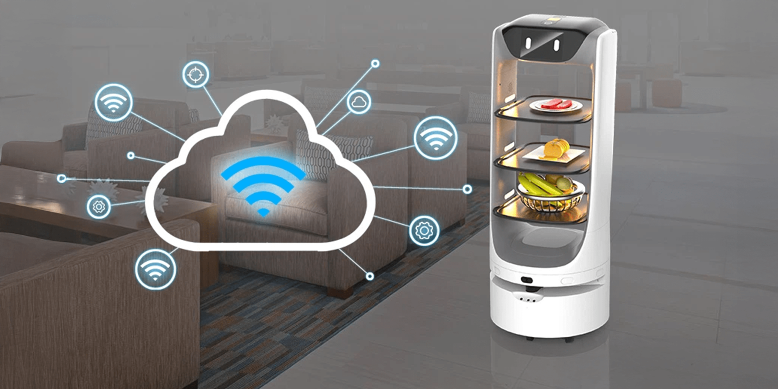 Robot bồi bàn quản lý thông minh, dễ vận hành.