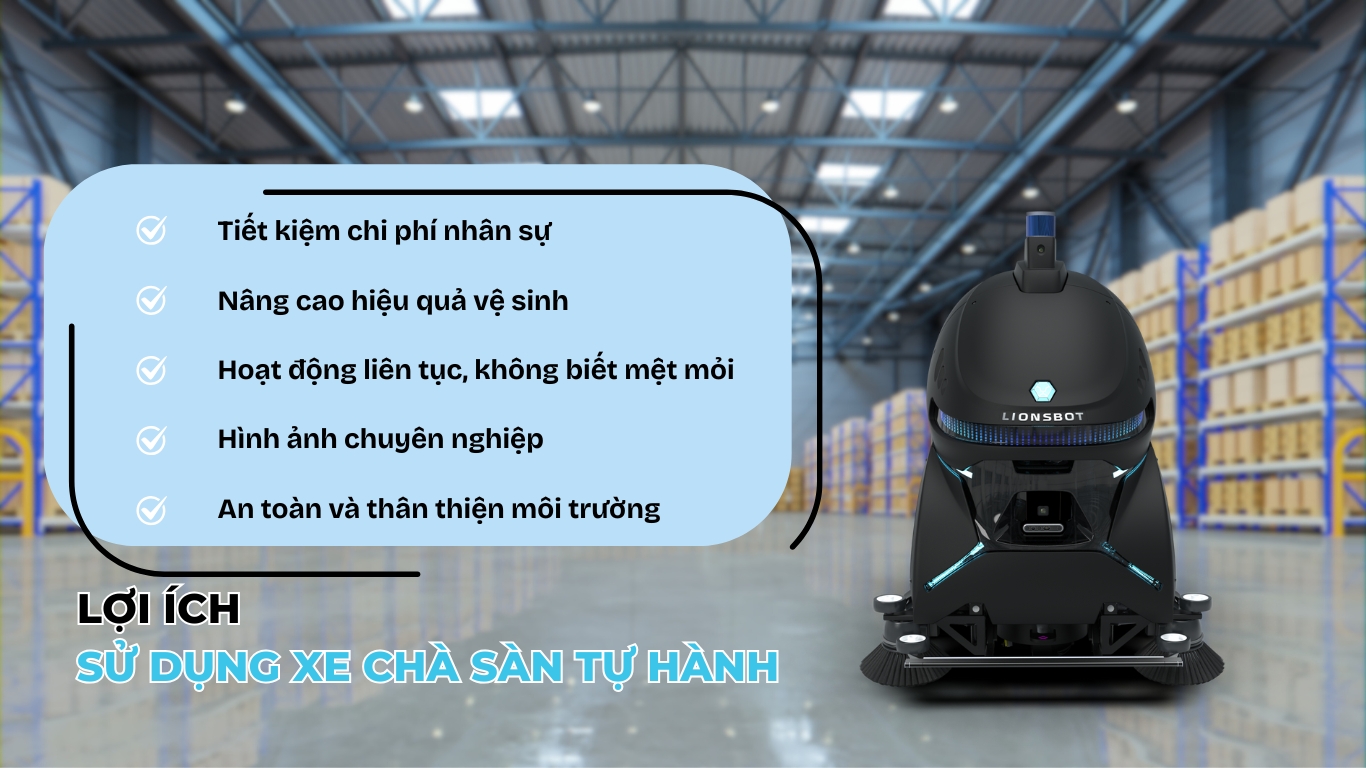 Lợi ích khi sử dụng xe chà sàn tự hành