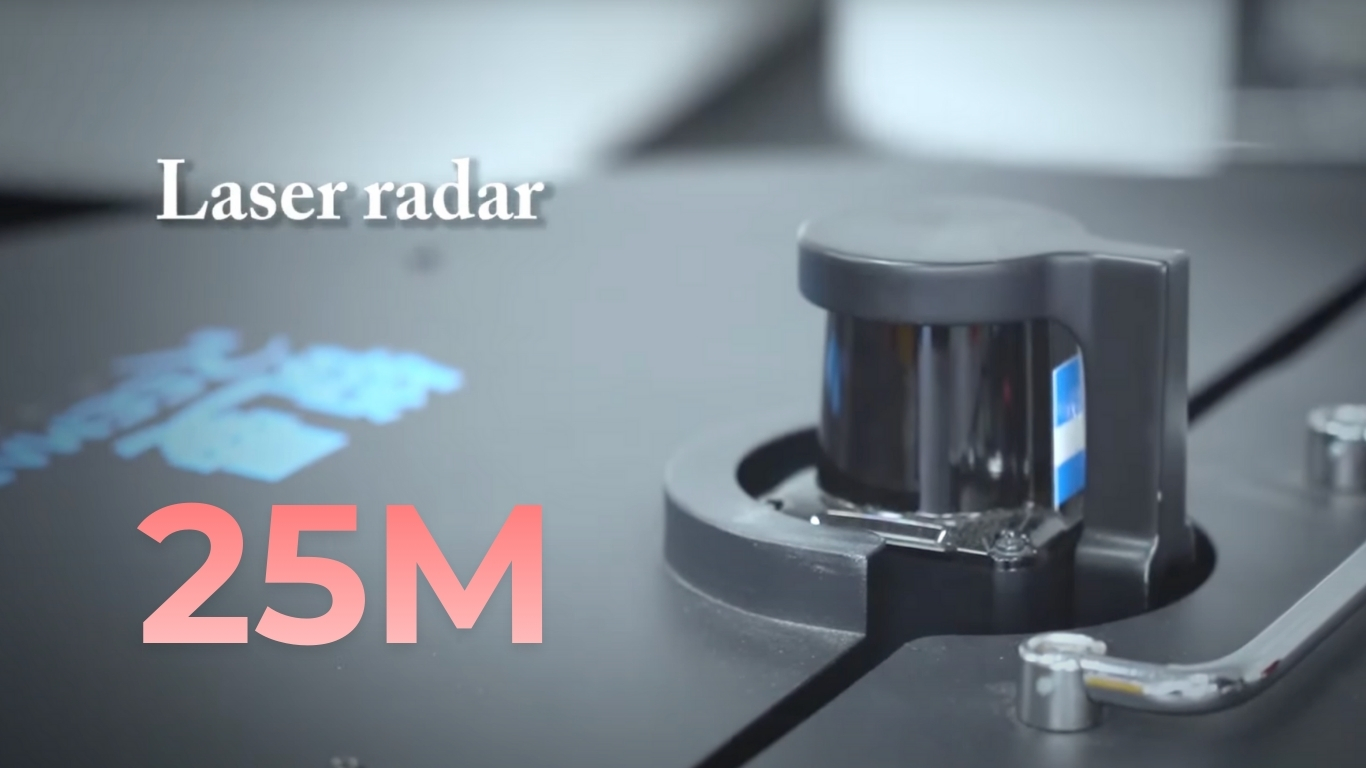 Laser radar lên đến 25m, an toàn và độ chính xác cao.