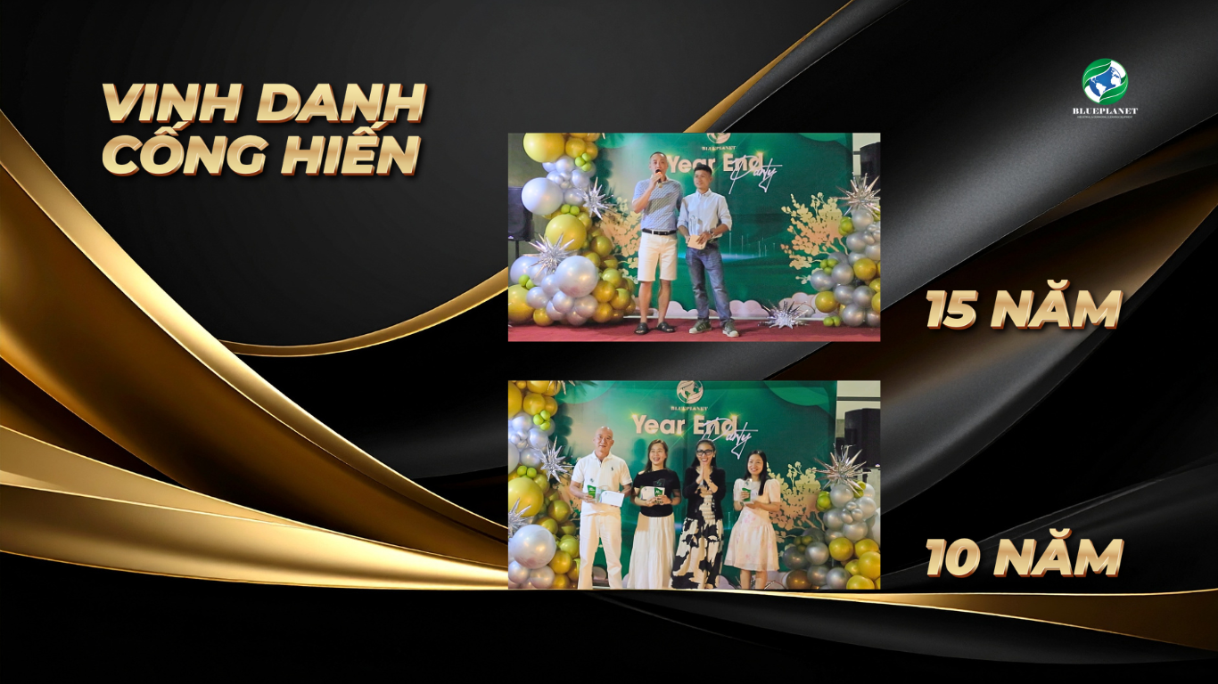 Vinh danh cống hiến trong buổi tiệc tất niên BluePlanet