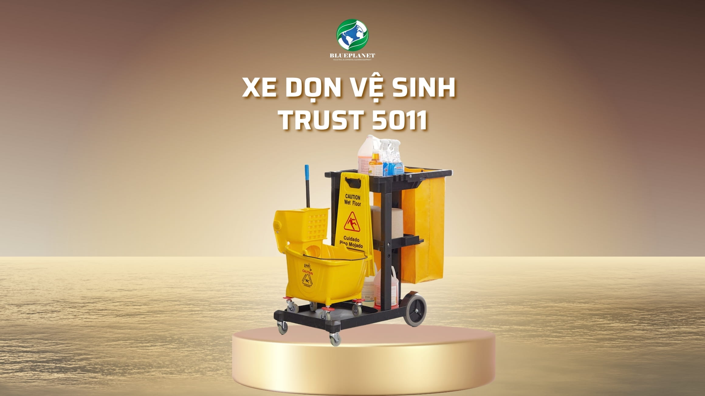 Xe dọn vệ sinh TRUST 5011 – Giải pháp giúp công tác vệ sinh chuyên nghiệp hơn, nhanh hơn và gọn hơn